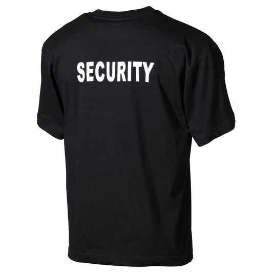 T-Shirt, schwarz,Security, bedruckt