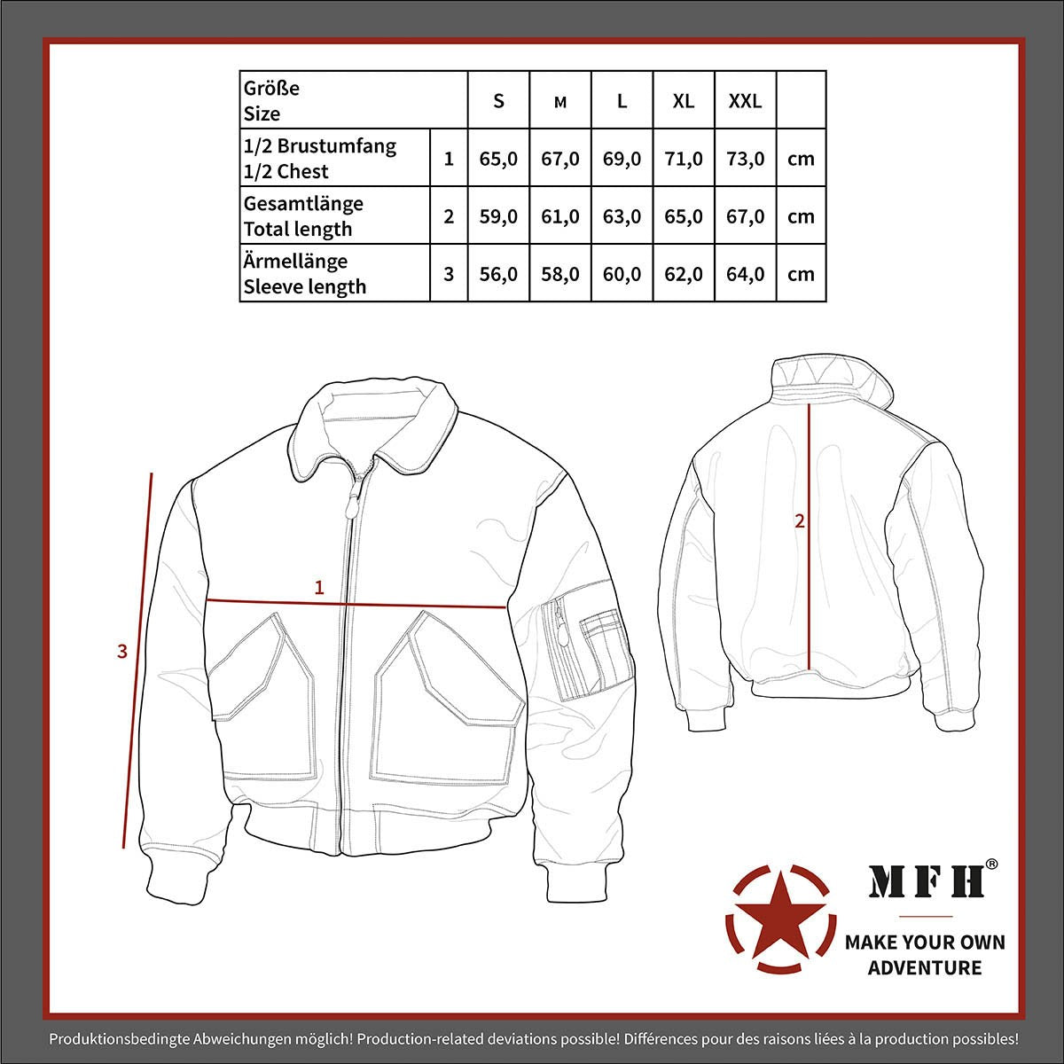 US CWU Pilotenjacke, navyblau