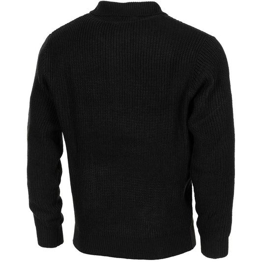 Pullover, "Troyer",schwarz, mit Reißverschluss