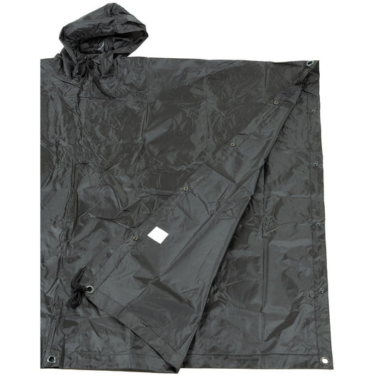 Poncho, Rip Stop,schwarz, ca. 144 x 223 cm
