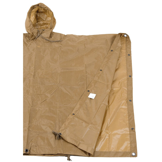 Poncho, Rip Stop,coyote tan, ca. 144 x 223 cm