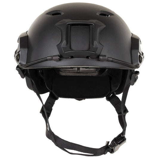 US Helm, FAST-Fallschirmjäger,schwarz, Rails, ABS-Kunststoff