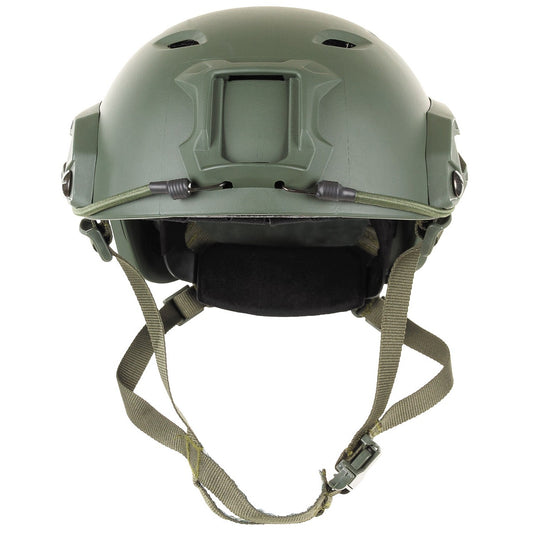 US Helm, FAST-Fallschirmjäger,oliv, Rails, ABS-Kunststoff