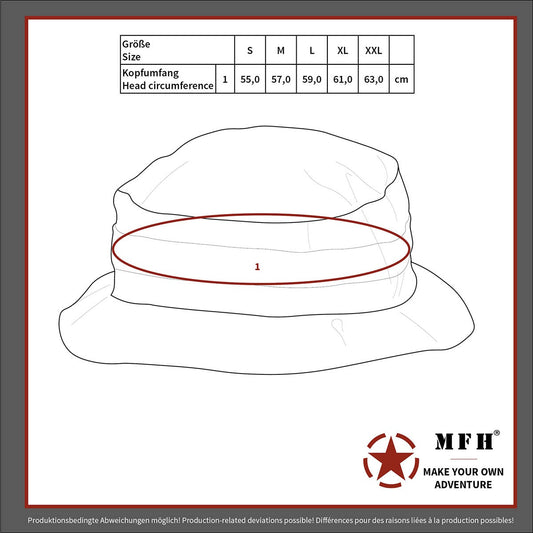US GI Buschhut, Kinnband, GIBoonie, Rip Stop, tiger stripe
