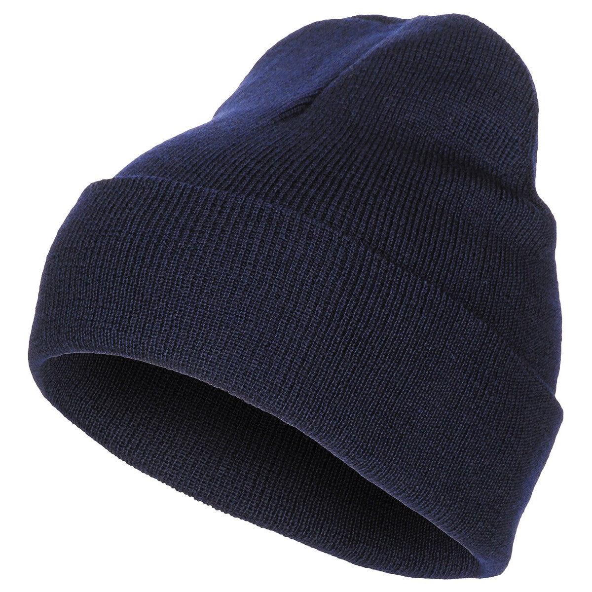 Rollmütze, 100 % Wolle,fein gestrickt, blau