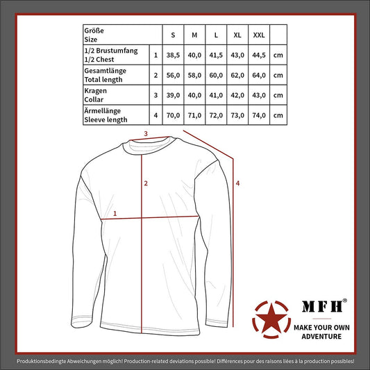 Thermo-Funktions-Unterhemd,langarm, schwarz