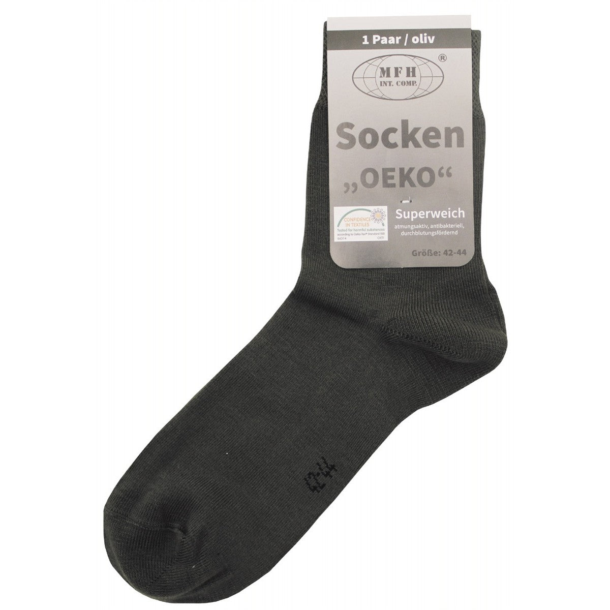 Socken, "Oeko", oliv