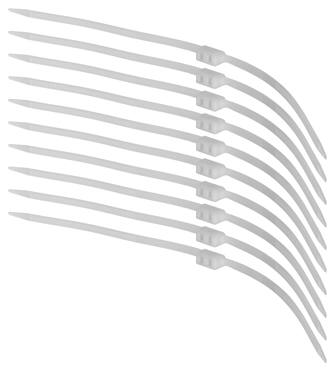 Kunststoffhandschellen,10 St./Pack, 70 x 1,2 cm, weiß