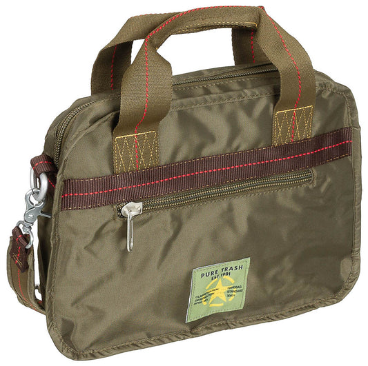 Handtasche, "PT", klein,Karabinerhaken, oliv