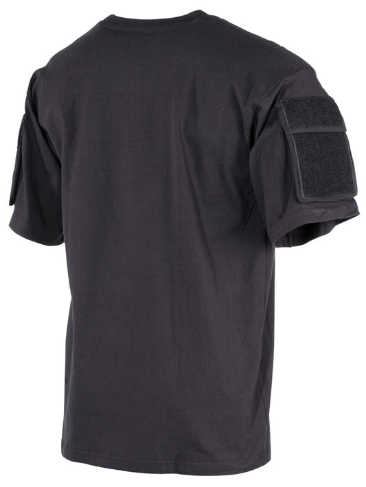 US T-Shirt, halbarm, schwarz,mit Ärmeltaschen