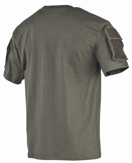 US T-Shirt, halbarm, oliv,mit Ärmeltaschen