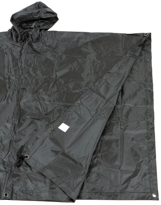 Poncho, Rip Stop,schwarz, ca. 144 x 223 cm