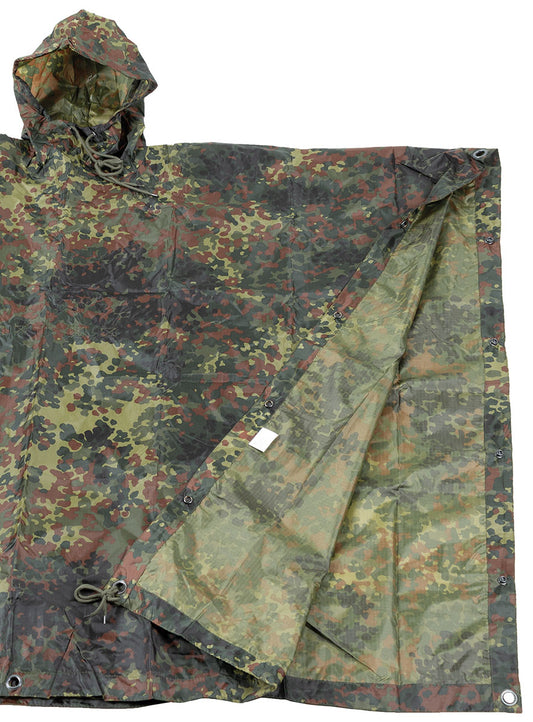 Poncho, Rip Stop,flecktarn, ca. 144 x 223 cm
