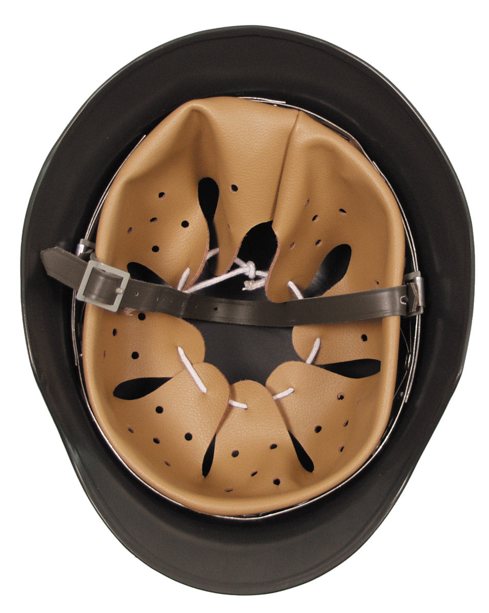 Stahlhelm WW II, oliv,mit Leder-Innenteil