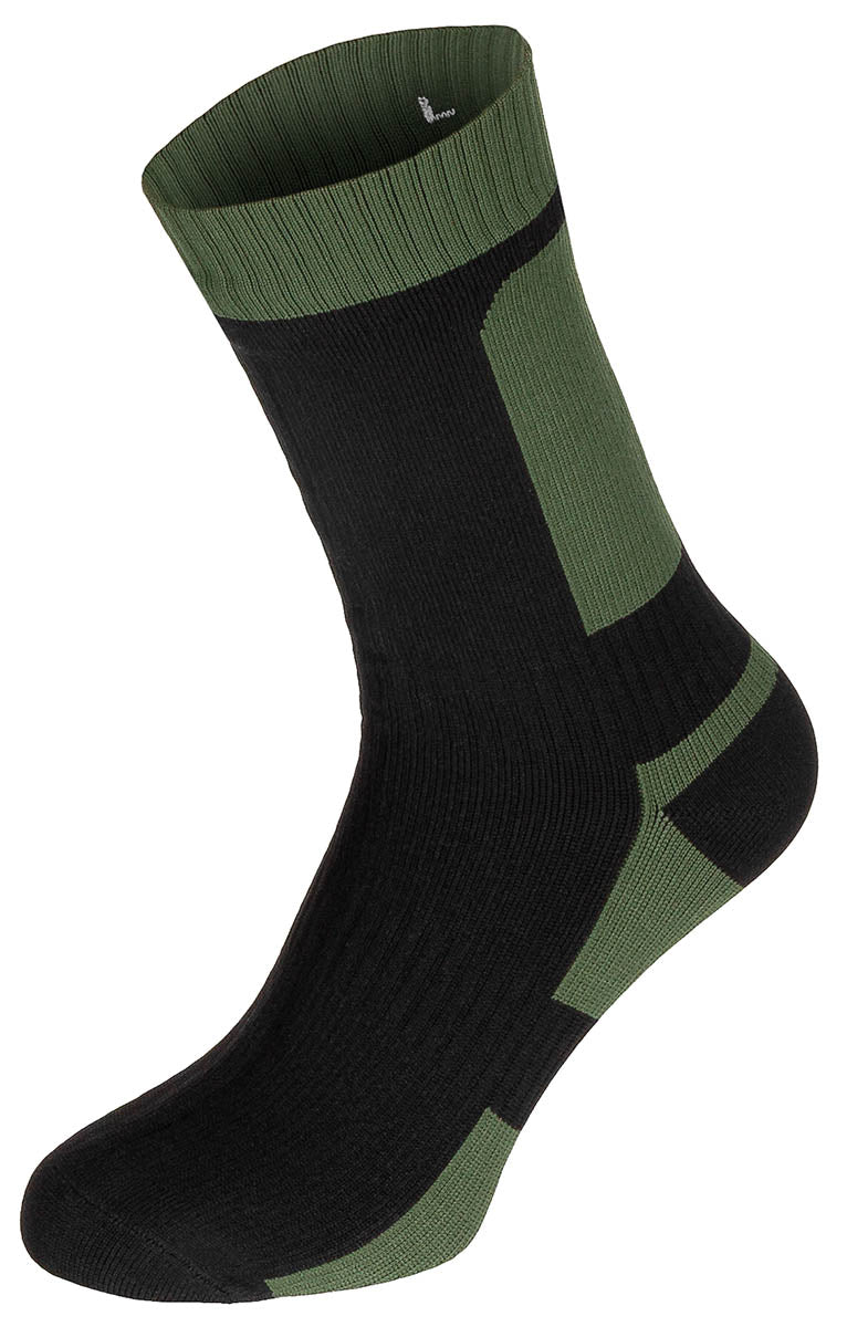 Socken, kurz, wasserdicht,oliv/schwarz