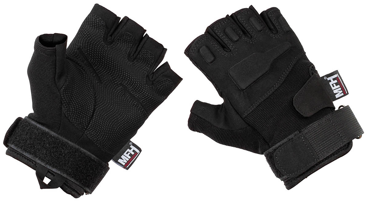 Tactical Handschuhe,"Pro",ohne Finger, schwarz