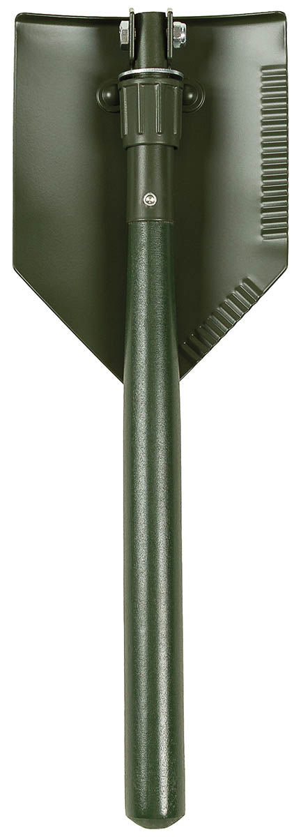 Klappspaten, Holzstiel, 2-teilig, oliv
