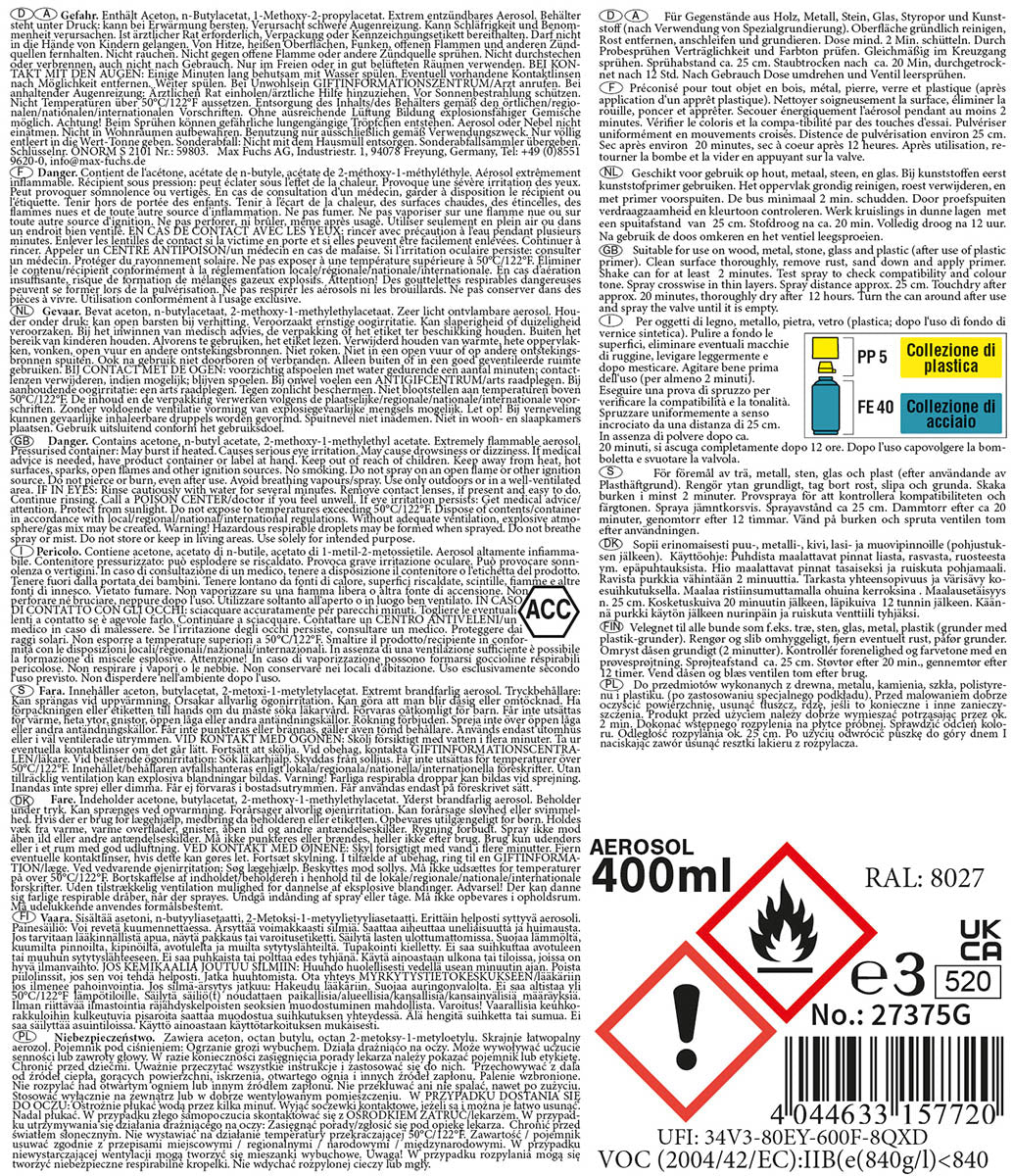 Army Farbspray,BRAUN, matt, 400 ml