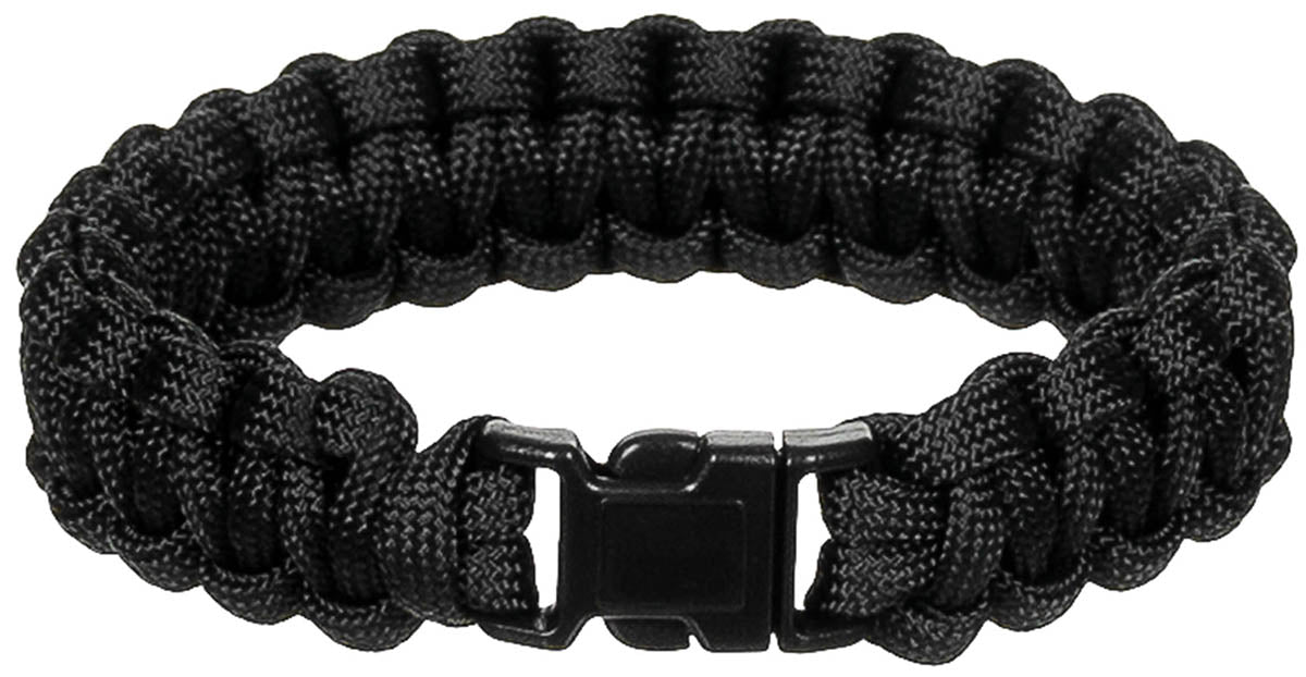 Armband, "Parachute Cord",schwarz, Breite ca. 1,9 cm