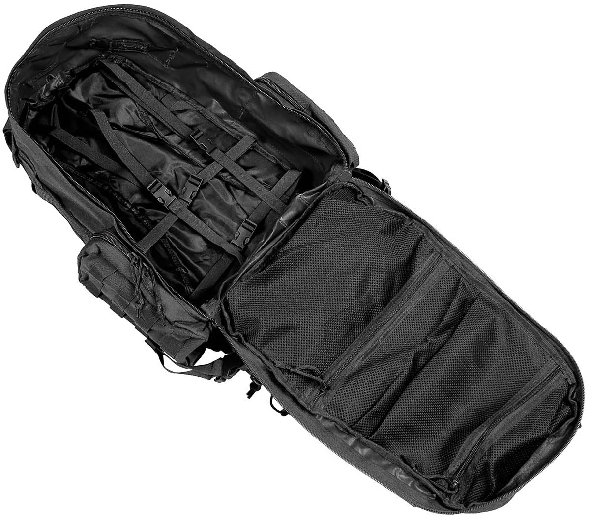 Ital. Rucksack, schwarz,Tactical-Modular