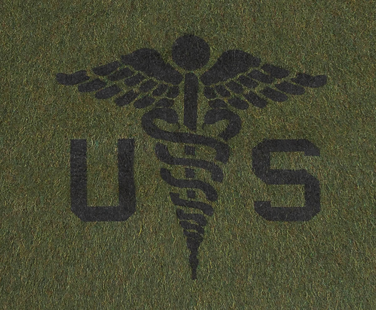 US Wolldecke, "Medical", oliv,ca. 225 x 155 cm