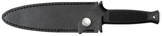 Stiefelmesser, 2-schneidig,Gummigriff, Scheide