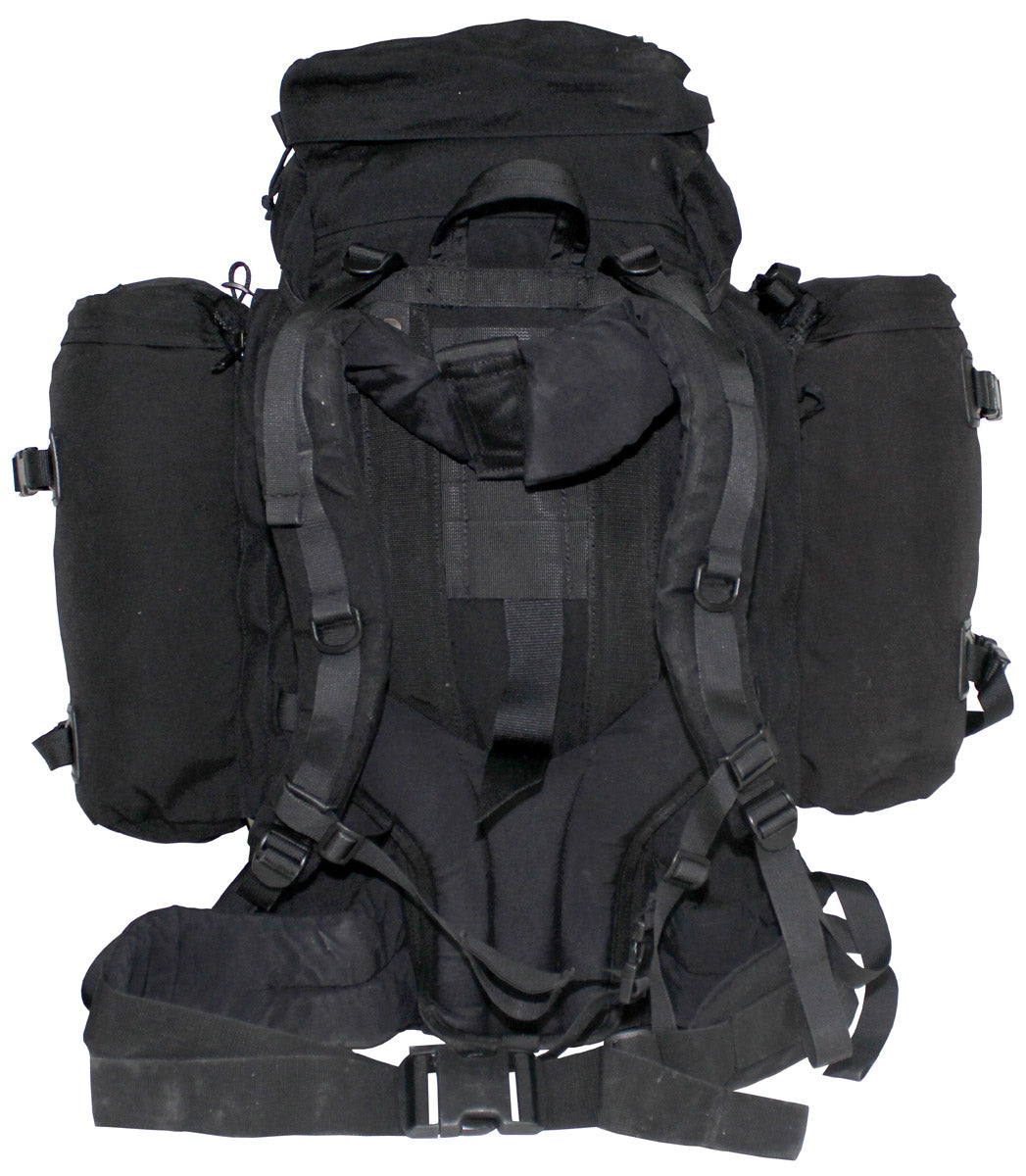 Holl. Rucksack, Medium, mitSeitentaschen, schwarz, gebr.