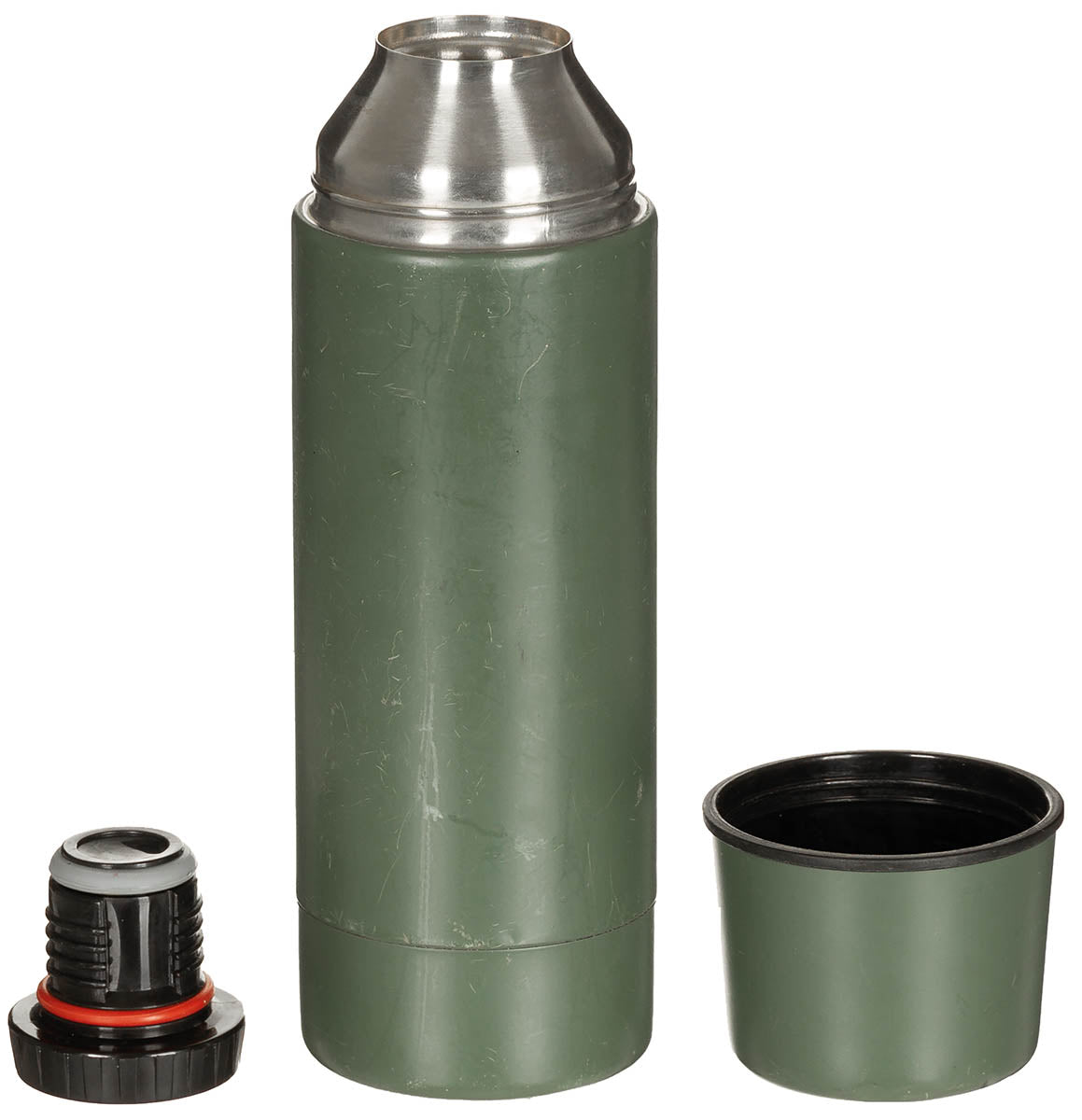 Holl. Vakuum-Thermoskanne,1 l, Edelstahl, gebr.