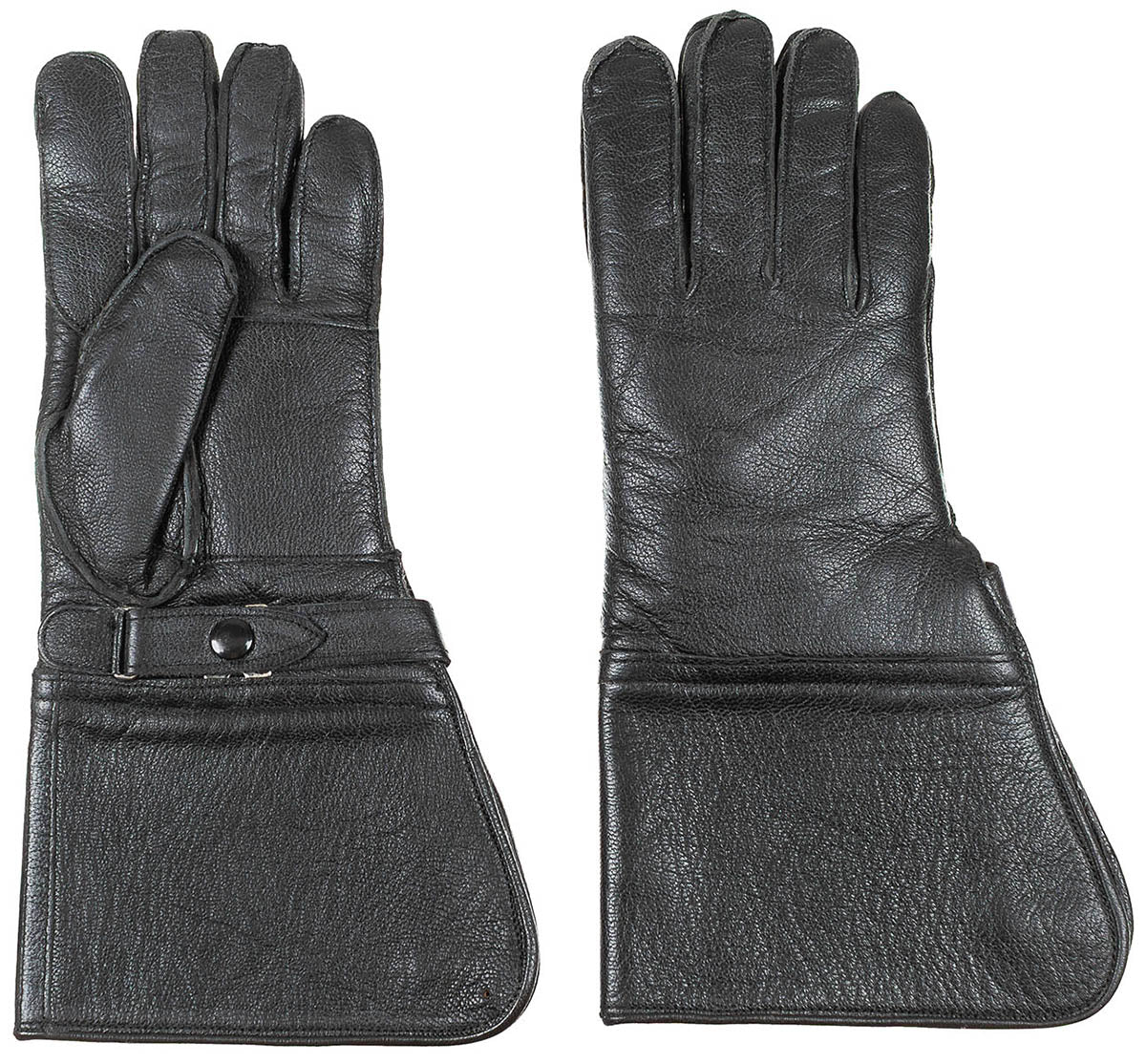 Franz. Lederhandschuhe,Kradfahrer, mit Stulpe, neuw.