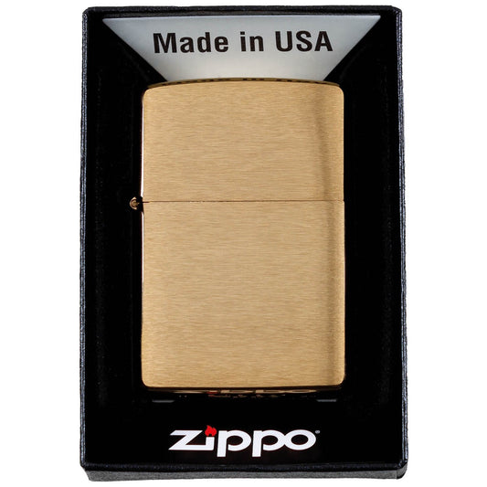 Feuerzeug, Zippo,Brushed Brass, unbefüllt