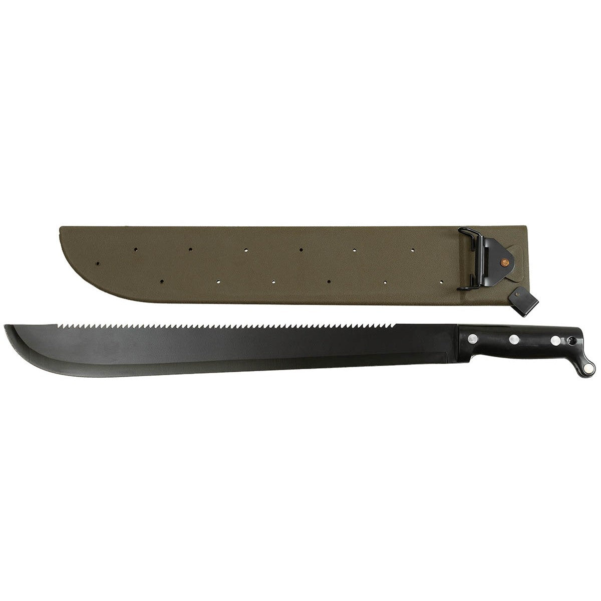 Bolo Machete, mit Sägerücken,Plastikhülle, wie original US