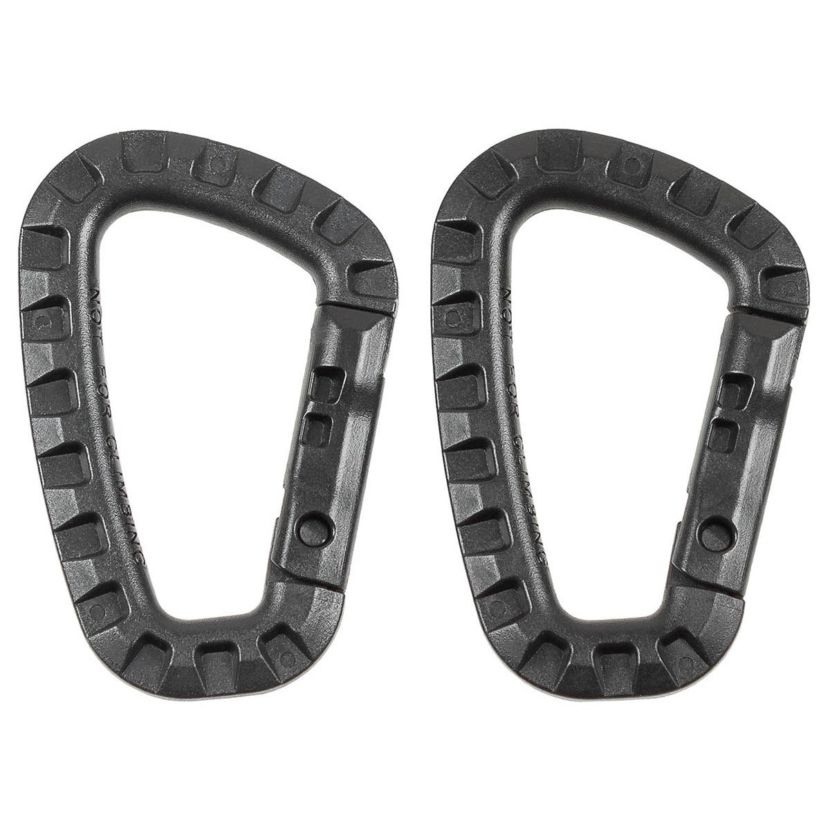 Karabiner, Plastik, schwarz,D 7 mm x 8,5 cm, 2er Pack