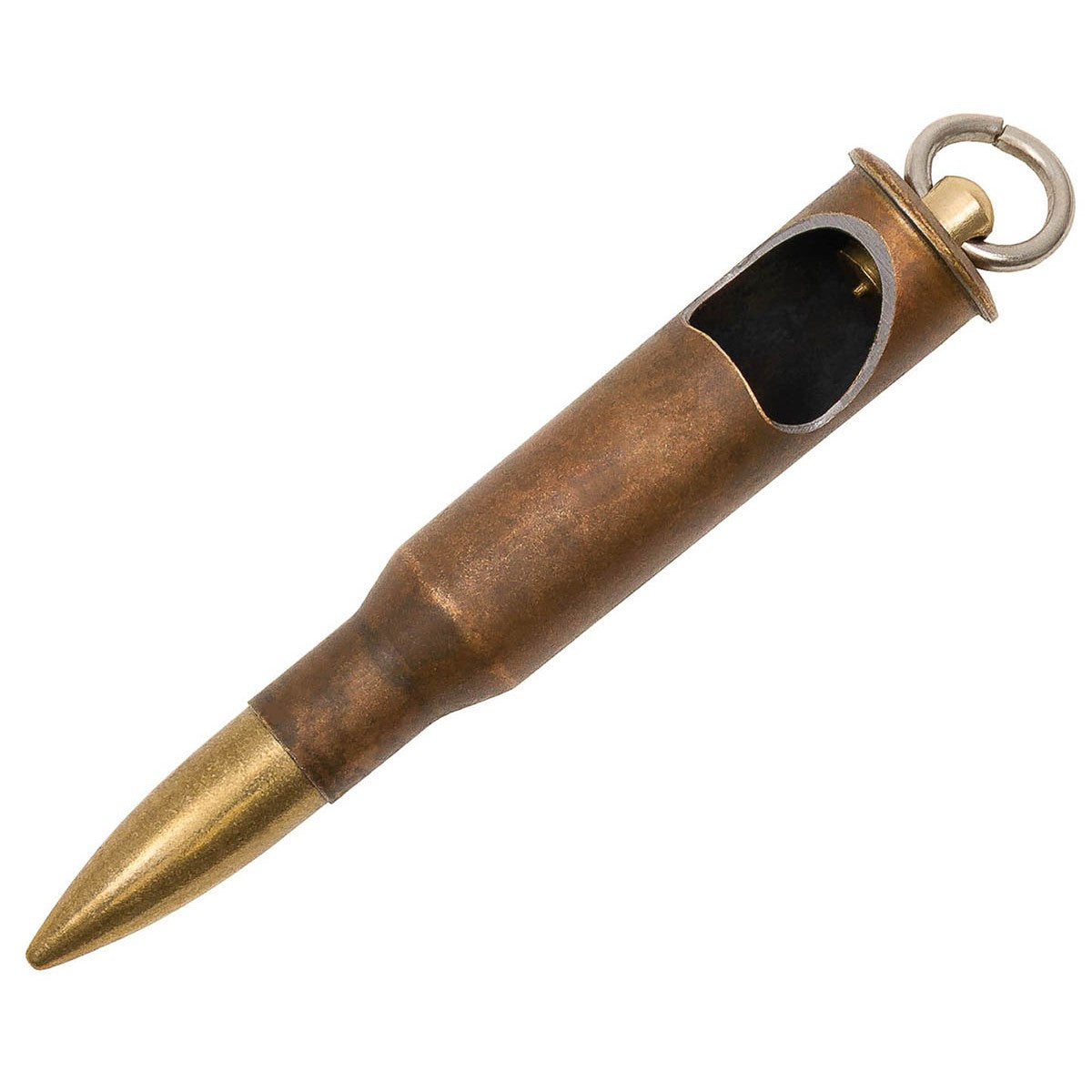 Anhänger-Patrone, "Mosin",Messing, mit Flaschenöffner