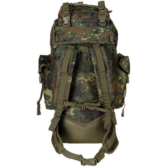 BW Kampfrucksack, "MOLLE",65 l, Alu-Ausst., flecktarn