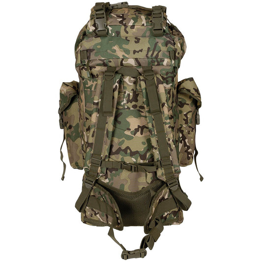 BW Kampfrucksack, "MOLLE",65 l, Alu-Ausst., op.-camo