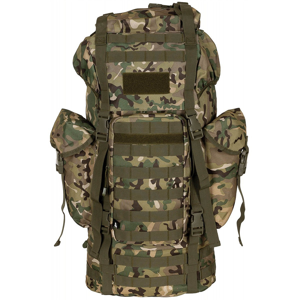 BW Kampfrucksack, "MOLLE",65 l, Alu-Ausst., op.-camo