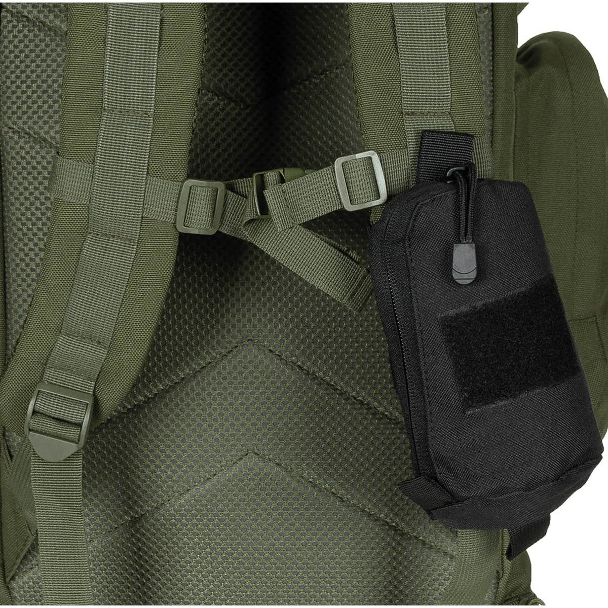 Tasche, für Schultergurt, MOLLE, schwarz
