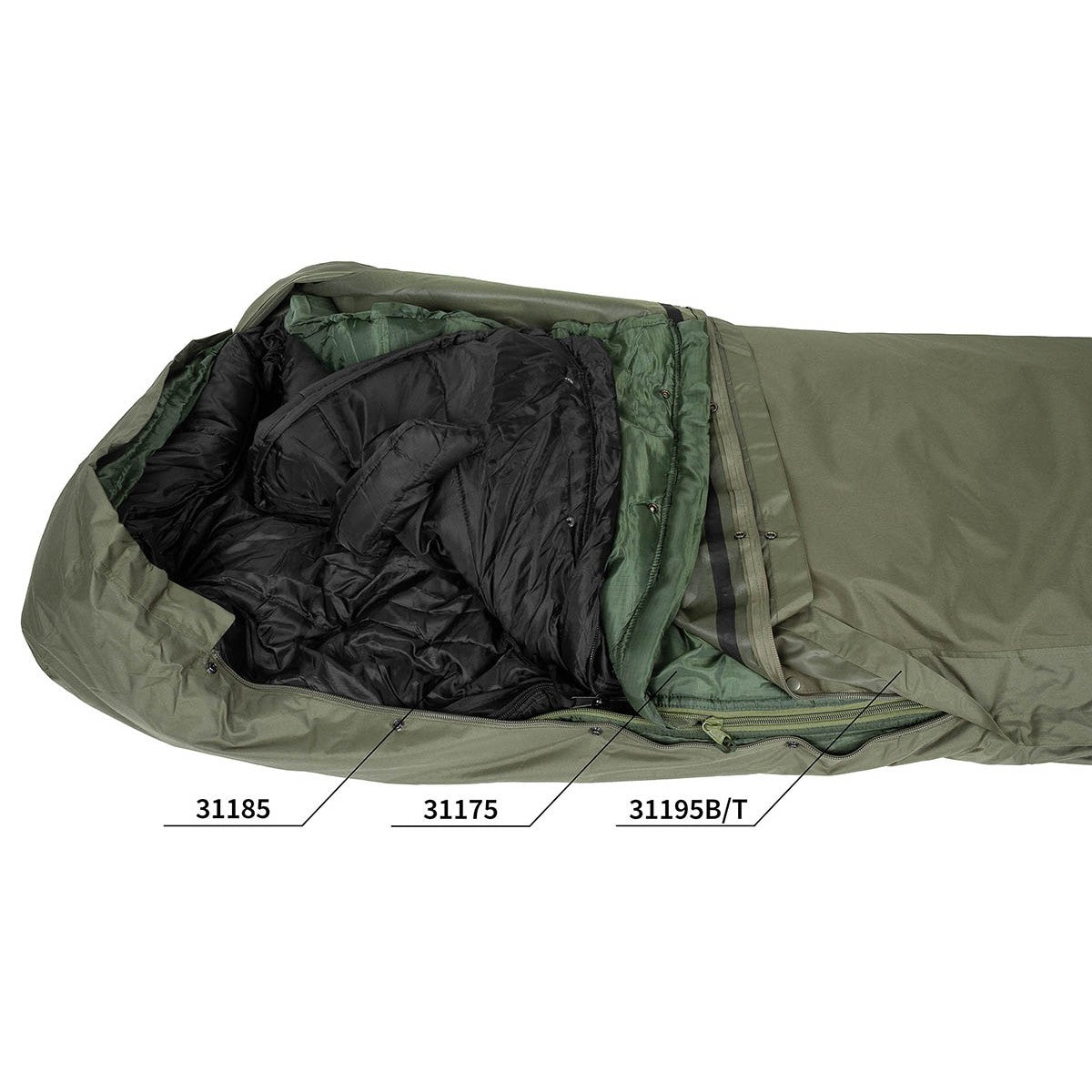 GI Modular Schlafsack System,Innenteil, "Interm.", schwarz