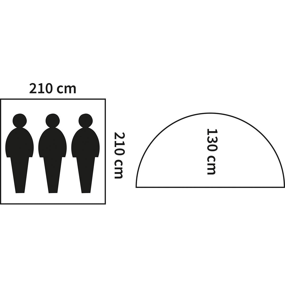 Zelt, "Monodom", 3 Personen,oliv