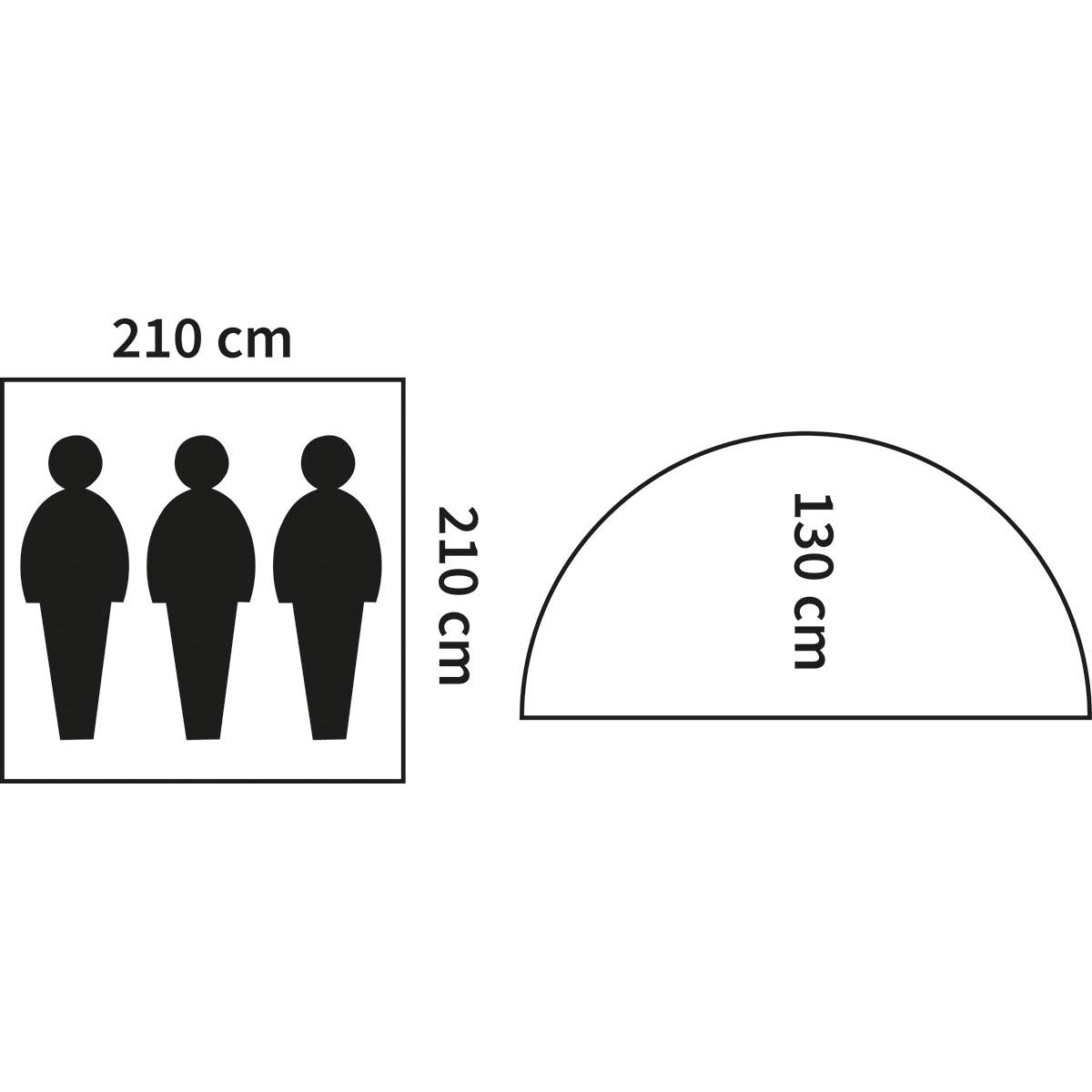 Zelt, "Monodom", 3 Personen,woodland