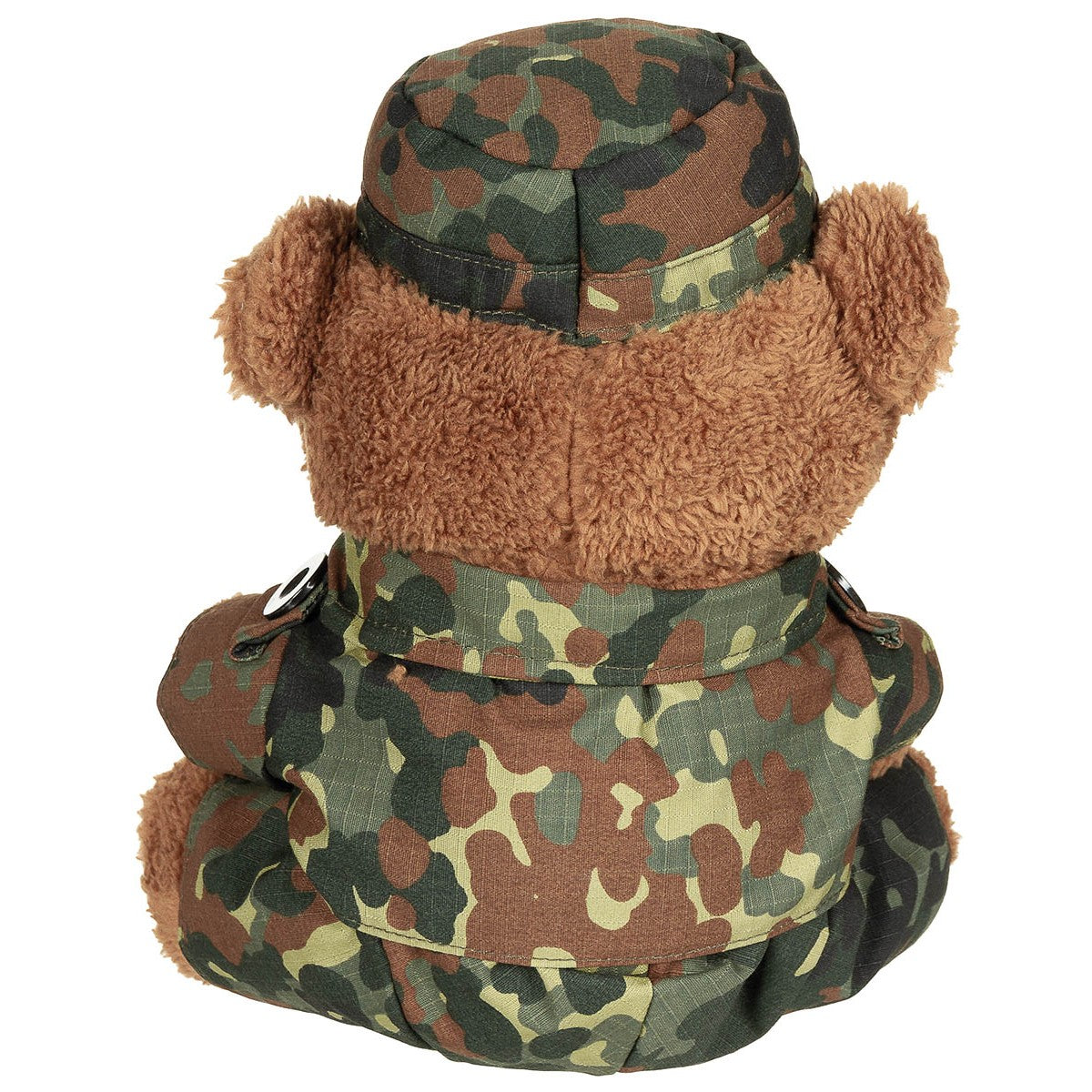 Teddybär, mit Anzug und Mütze,flecktarn, ca. 28 cm