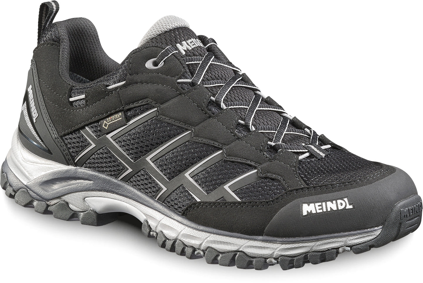 Sportschuh Caribe GTX Walking, silber/schwarz, Marke Meindl (FEG) - RESTPOSTEN