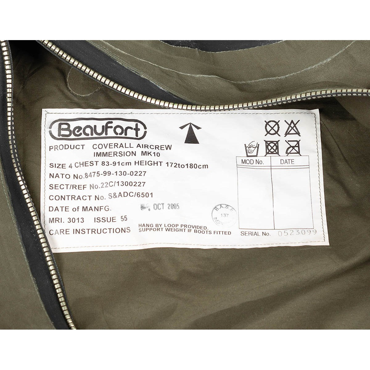 Brit. Overall, AIRCREW,IMMERSION MK10, gebr.