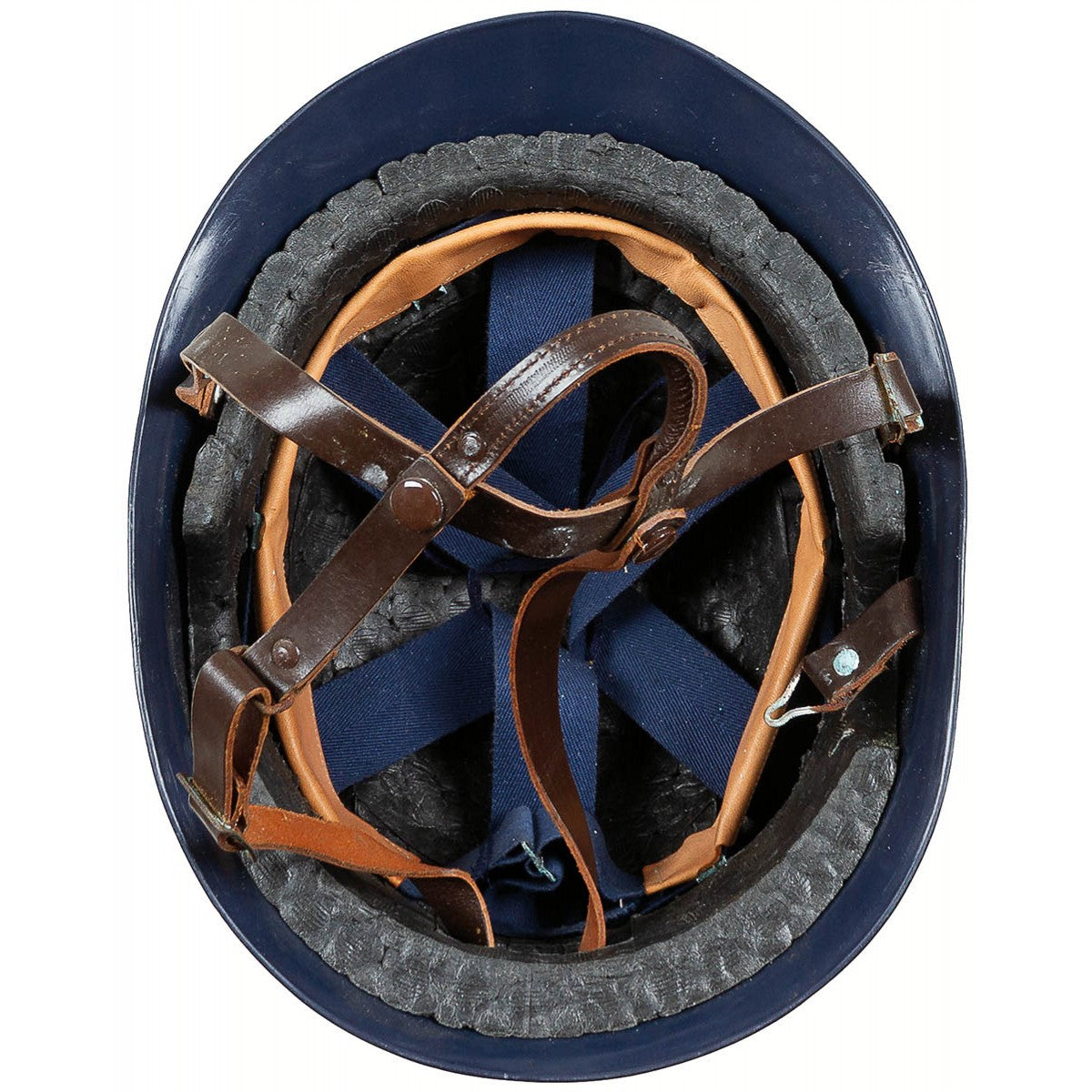 Belg. Polizeihelm, blau,gebr.