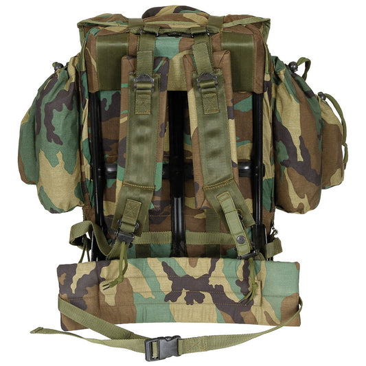 Türk. Rucksack, woodl., gebr.,Metallgestell