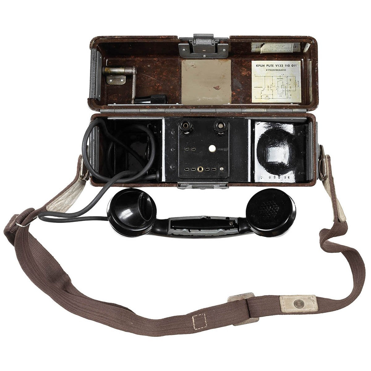 Finn. Feldtelefon, gebr., TOP ZUSTAND