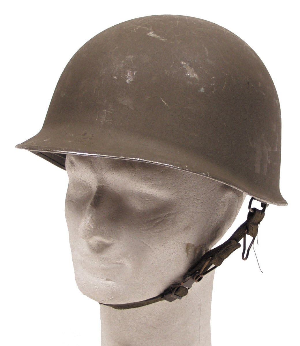 ÖBH Stahlhelm, Modell 75, mit Kunststoff-Innenhelm (Lederbesatz), gebraucht