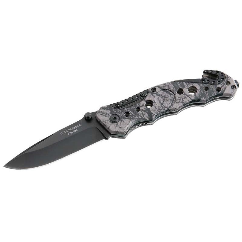 HERBERTZ RETTUNGSMESSER, STAHL AISI 420, BESCHICHTET