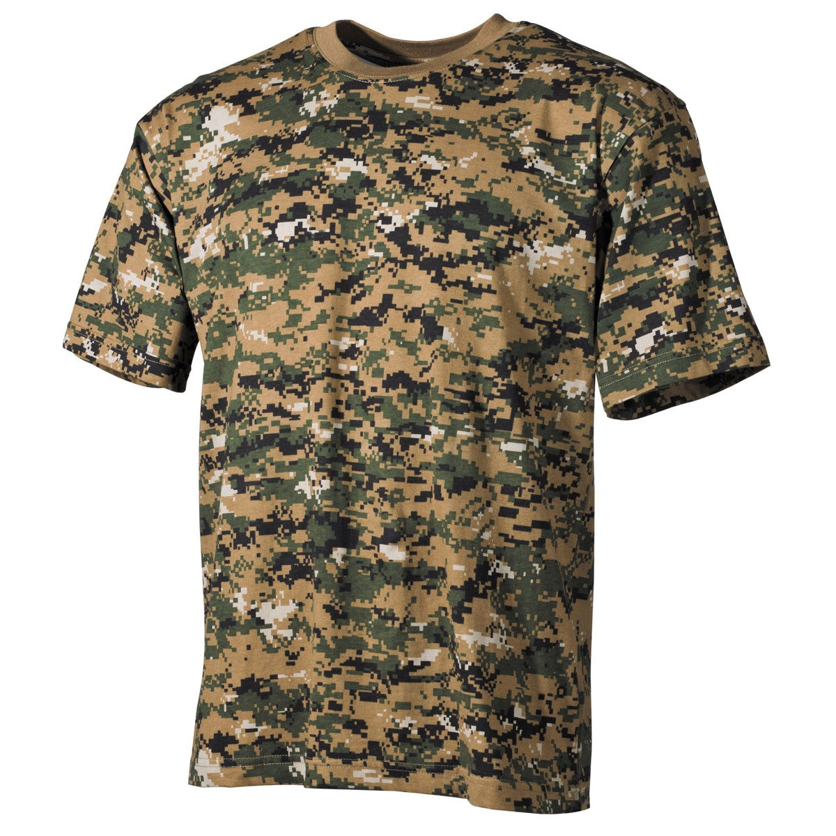US T-Shirt, halbarm, digital woodland, 170 g/m²