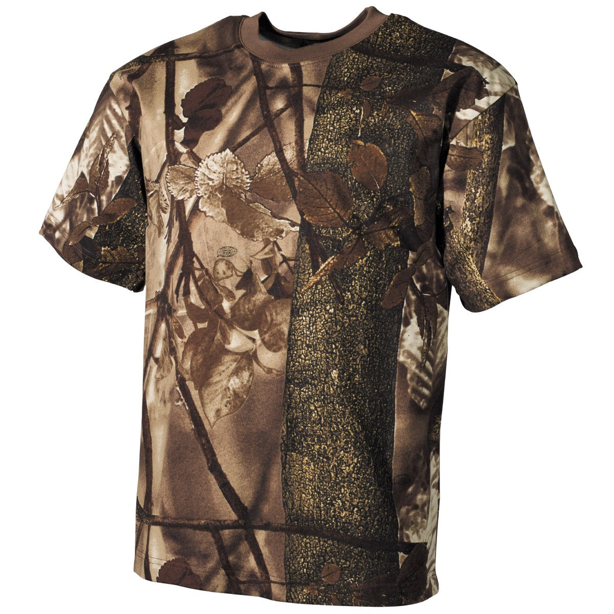 US T-Shirt, halbarm,hunter-braun, 170 g/m²